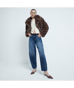 Denim, Relaxed Straight, Belted, Button and zip fastening, Pocket detail, High riseAbout the brandFASHION IS OUR DNARiver Island is an icon of the British high street. Inspired by the latest trends and our heritage style archives, we've been serving style and leading trends for over sixty years.We make fashion for real people with real lives, who want to look real good. Because life's a celebration - let's dress for it.