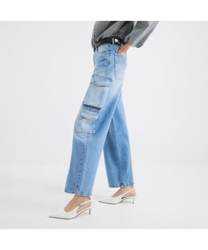 Denim fabric, Barrel leg, Classic 5 pocket styling, Cargo pockets, Belt loops, Zip and button fasteningAbout the brandFASHION IS OUR DNARiver Island is an icon of the British high street. Inspired by the latest trends and our heritage style archives, we've been serving style and leading trends for over sixty years.We make fashion for real people with real lives, who want to look real good. Because life's a celebration - let's dress for it.