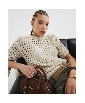 Round neck, Crochet, Short sleeves, Open knit designAbout the brandFASHION IS OUR DNARiver Island is an icon of the British high street. Inspired by the latest trends and our heritage style archives, we've been serving style and leading trends for over sixty years.We make fashion for real people with real lives, who want to look real good. Because life's a celebration - let's dress for it.