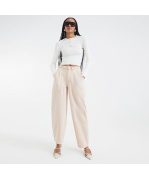 Canvas fabric, Barrel leg, Belt loops, Pockets, Zip and button fasteningAbout the brandFASHION IS OUR DNARiver Island is an icon of the British high street. Inspired by the latest trends and our heritage style archives, we've been serving style and leading trends for over sixty years.We make fashion for real people with real lives, who want to look real good. Because life's a celebration - let's dress for it.