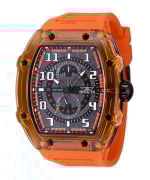 De Invicta 48718 heeft een Plastic horlogekast van 48 millimeter met een zwarte wijzerplaat.
Dit model wordt aangedreven door een accuraat Quartz uurwerk.
3 bar waterdicht.
Dit model is onderdeel van de Invicta Racing collectie.

Inclusief 2 jaar garantie.