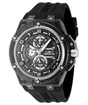 El Invicta 48803 tiene una caja de plastico de 46 millimetros con una esfera negro.
Esta modelo funciona con un movimiento de Cuarzo preciso.
Resistencia a la presión de aqua de 5 bares.
Este modelo es parte de la colección Invicta Racing.

2 años de garantía Invicta.