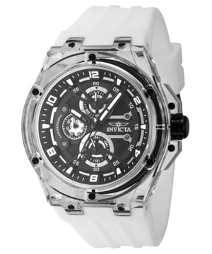 El Invicta 48809 tiene una caja de plastico de 46 millimetros con una esfera negro.
Esta modelo funciona con un movimiento de Cuarzo preciso.
Resistencia a la presión de aqua de 5 bares.
Este modelo es parte de la colección Invicta Racing.

2 años de garantía Invicta.