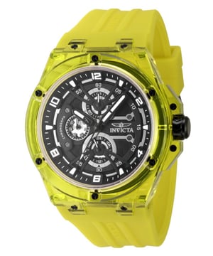 De Invicta 48811 heeft een Plastic horlogekast van 46 millimeter met een zwarte wijzerplaat.
Dit model wordt aangedreven door een accuraat Quartz uurwerk.
5 bar waterdicht.
Dit model is onderdeel van de Invicta Racing collectie.

Inclusief 2 jaar garantie.