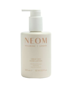 Experience the essence of wellbeing with Neom Wellbeing London's Great Day Hand Lotion, infused with uplifting Wild Mint and Mandarin. This luxurious hand lotion nourishes your skin with rich shea butter and envelops you in a delightful blend of 7 essential oils designed to elevate your mood. Perfect for a refreshing pick-me-up, apply to wet hands and massage for a rejuvenating experience. Neom is a Certified B Corporation, committed to ethical practices that benefit people and the planet.