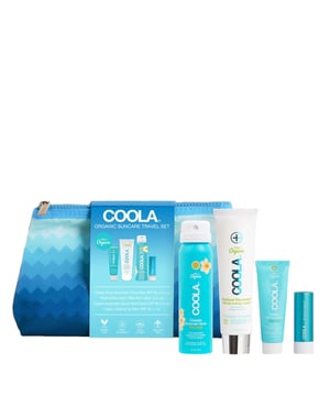 Discover the ultimate Coola Travel Set featuring essential organic suncare products in a reusable travel pouch. This kit is perfect for keeping your skin protected and hydrated on the go. Included are: 
- Coola Piña Colada Clear Sunscreen Spray SPF30 (60ml) for a refreshing scent.
- Coola Cucumber Face Sunscreen Lotion SPF30 (56ml) to soothe and protect.
- Coola Original Liplux Lip Balm SPF30 (4g) for soft lips.
- Coola Radical Recovery After Sun Lotion (25ml) to nourish your skin after sun exposure. Perfect for travel, ensuring sun protection wherever you go!