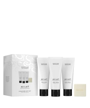Indulge in the essence of the Scottish countryside with the Scottish Fine Soaps Au Lait Signature Gift Set. This luxurious collection features a creamy Body Wash, rich Body Cream, nourishing Hand Cream, and a gentle Cleansing Bar, all infused with soothing notes of milk, violet, and sandalwood. Each product cleanses, moisturizes, and pampers your skin. Perfect for self-care or gifting, this set includes:
- Au Lait Body Wash (75ml)
- Au Lait Body Cream (75ml)
- Au Lait Hand Cream (75ml)
- Au Lait Cleansing Bar (40g)
Experience hydration and comfort with Scottish oat and chamomile milk.