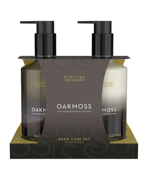 Indulge in the essence of the forest with the Scottish Fine Soaps Oakmoss Hand Care Gift Set. This exquisite set features a hand wash and hand & body lotion, both enriched with a 100% essential oil fragrance of oakmoss, cedarwood, and amber. Each product is infused with natural antioxidants from Scots pine and rowan extract, designed to rejuvenate your skin. The set includes:

- Oakmoss Hand Wash (300ml): Gently cleanses and moisturizes.
- Oakmoss Hand & Body Lotion (300ml): Nourishes and hydrates. Perfect for pampering yourself or as a thoughtful gift.
