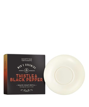 Experience a luxurious shaving experience with The Scottish Fine Soaps Company's Thistle & Black Pepper Shave Soap Refill. This 100g refill is designed to gently soften facial hair while protecting your skin, thanks to its rich formula infused with nourishing safflower oil. Just like the serene landscapes of Scotland, this soap is gentle and effective. For the best results, create a creamy lather using a quality shaving brush, ensuring a closer and smoother shave every time. Treat your skin to the ultimate shaving indulgence.