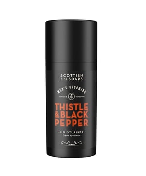 Revitalize your skin with the Scottish Fine Soaps Company Thistle & Black Pepper Moisturiser. This luxurious formula combines skin-firming hyaluronic acid with nourishing sweet almond oil, making it an essential daily moisturizer for men. Infused with the brand's signature Thistle & Black Pepper fragrance, this product offers a unique Scottish twist on classic scents. Enriched with purifying Milk Thistle extract, it delivers a rich, woody amber aroma complemented by fresh citrus, herbal notes, and sea buckthorn. Simply apply to your face and neck for rejuvenated, nourished skin every day.