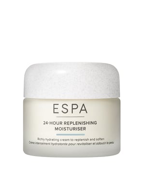 Experience intense hydration with ESPA's 24-Hour Replenishing Face Moisturiser. This luxurious cream combines the soothing properties of Myrrh, Frankincense, and Neroli to rejuvenate your skin while Vitamin E protects your skin barrier. Infused with nourishing Evening Primrose and Jojoba, it provides deep moisture, leaving your skin feeling silky smooth and revitalized. Perfect for vegans, gluten-free, and safe for use during pregnancy. Suitable for oily and combination skin. For best results, apply morning and evening, gently tapping onto your face, neck, and décolleté until fully absorbed.