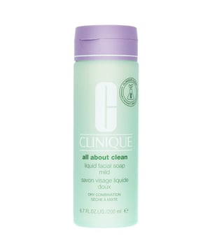 Discover the rejuvenating power of Clinique's All About Clean Liquid Facial Soap, designed for dry and combination skin types. This gentle cleanser retains the benefits of the classic Facial Soap Bar in a convenient liquid form, effectively removing impurities while preparing your skin for exfoliation. Enjoy the refreshing lather by applying it in the morning and evening, massaging it over a wet face, and rinsing thoroughly. The bottle is made from 96% plant-derived plastic, promoting sustainability.