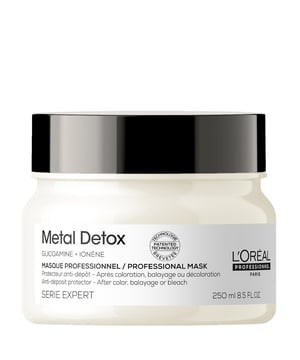 Discover the L'Oréal Professionnel SERIE EXPERT Metal Detox Anti-Deposit Protector Mask, designed to combat metal buildup from water that can affect your hair color. This nourishing mask works wonders after coloring or lightening treatments, ensuring your hair remains smooth, soft, and vibrant. Enjoy a creamy texture that's easy to rinse off and a captivating fragrance. For best results, use it after the Anti-Metal Cleansing Cream Shampoo. Apply generously to towel-dried hair, leave for 1 minute, and reveal beautifully protected color.