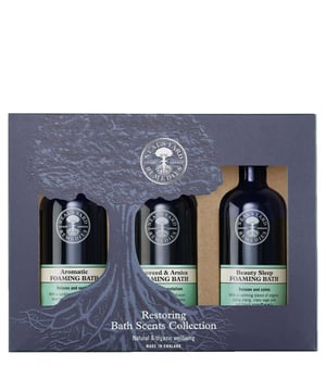 Indulge in a rejuvenating experience with the Neal's Yard Remedies Foaming Bath Collection. This exquisite set features three aromatic foaming baths infused with pure essential oils to restore and revive your senses. Perfect for a relaxing soak, each bath is crafted from natural and organic ingredients, ensuring a luxurious and ethical bathing experience. The set includes: Seaweed & Arnica Foaming Bath 100ml, Aromatic Foaming Bath 100ml, Beauty Sleep Foaming Bath 100ml. Enjoy a guilt-free indulgence with this beautifully curated gift set.