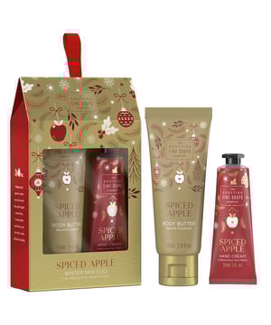 Indulge your skin this winter with the Scottish Fine Soaps Company Spiced Apple Winter Skin Care Duo. This luxurious set features a 30ml Spiced Apple Hand Cream and a 75ml Spiced Apple Body Butter, designed to deeply nourish and hydrate your skin during the cold months. Enjoy the delightful scent of spiced apples while keeping your skin soft and supple. Treat yourself or gift this perfect duo to someone special for a cozy winter skincare experience.