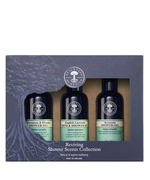 Experience the rejuvenating power of Neal's Yard Remedies with our Organic Shower Gel Gift Set Collection. This luxurious trio includes Geranium & Orange Shower Gel, English Lavender Bath & Shower Gel, and Aromatic Shower Gel, crafted with organic essential oils to cleanse and nourish your skin. Ideal for uplifting your spirit and promoting relaxation, this collection is perfect for gifting or treating yourself. Neal's Yard Remedies has been committed to organic, cruelty-free practices since 1981, making it a choice you can feel good about.