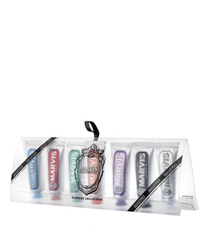 Discover the Marvis Flavour Collection Gift Set, featuring seven unique toothpaste flavors that enhance your oral care routine. This set includes Classic Strong Mint, Aquatic Mint, Ginger Mint, Amarelli Licorice Mint, Cinnamon Mint, Whitening Mint, and Jasmin Mint, each offering a refreshing clean. Formulated with fluoride, these toothpastes protect against decay and promote healthy gums. Perfect as a thoughtful gift or a treat for yourself, this collection keeps your mouth feeling fresh all day. Each tube contains 25ml of premium formula.