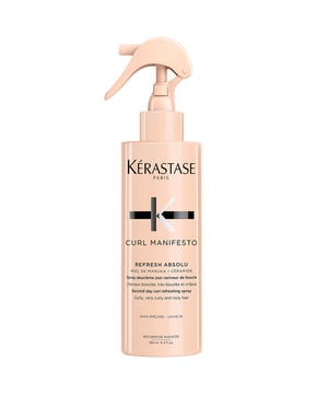 Revitalize your curls with Kérastase Curl Manifesto Refresh Absolu, a lightweight curl refreshing spray for curly, very curly, and coily hair. Infused with nourishing Manuka honey and Ceramide, this mist rehydrates and redefines second-day curls, enhancing their bounce and shine while minimizing frizz. Perfect for daily use, simply spray onto dry hair to reactivate your curls. Kérastase is committed to sustainability, using recycled materials and reducing plastic waste in their packaging.