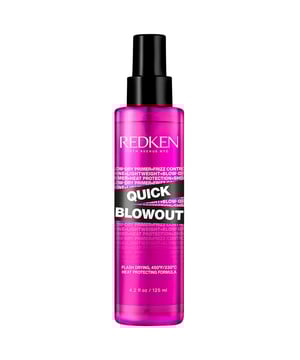 Experience premium hair care with Redken's Quick Blowout Heat Protection Spray. This lightweight primer suits all hair types, featuring a bi-phase formula that conditions and smooths for an effortless blowout. Enjoy a flash drying formula that protects hair from heat up to 232° C / 450° F. The modern gourmand scent with notes of citrus, vanilla, and sandalwood leaves your hair smelling great. For best results, shake well, spray on damp hair, brush through, and blow-dry for stunning style.