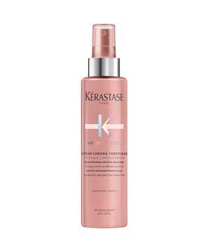 Discover the Kérastase Chroma Absolu Heat Protecting Serum, a nourishing leave-in treatment for damaged colour-treated hair. This serum deeply moisturizes, leaving hair soft and frizz-free while protecting against humidity and heat up to 230°C. 98% of women report revitalized hair after use. The sustainable formula is in bottles made from 95% recycled plastic. For best results, apply 2 to 4 pumps to towel-dried hair, focusing on lengths and tips. Kérastase is committed to sustainable beauty practices.