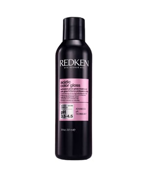Achieve a glossy shine for up to 3 days with Redken's Acidic Color Gloss Activated Glass Gloss Treatment. Utilizing advanced pH technology and the Acidic Shine Complex, this formula enhances vibrancy and health. Infused with Citric Acid, it restores your hair's natural pH (4.5-5.5) and seals the cuticle for a long-lasting finish. The blend of amino acids and conditioning agents deposits glossing molecules, enhancing smoothness and radiance. For optimal results, apply weekly after shampooing, leave on for 5 minutes, then rinse.