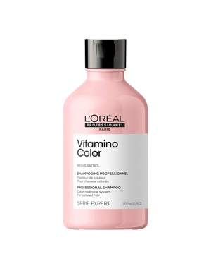 Experience vibrant hair color with L'Oréal Professionnel SERIE EXPERT Vitamino Color Shampoo, the leading choice for maintaining coloured hair. This lightweight shampoo is specifically formulated to extend the life of your hair color for up to 8 weeks. Infused with resveratrol, it helps protect against fading while enhancing shine. Enjoy brighter, more radiant color and hair that feels soft and manageable. Results include six times more shine and lasting color protection. To use, apply a coin-sized amount to wet hair, lather, and rinse.