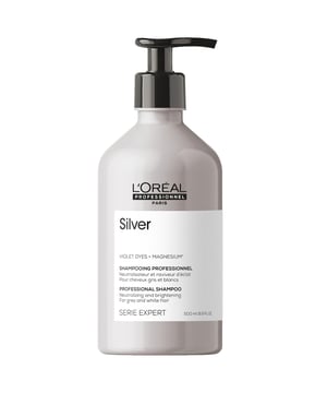 Transform your grey, white, or light blonde hair with L'Oréal Professionnel Serie Expert Silver Shampoo. This powerful purple shampoo neutralises unwanted brassy tones with its unique formula enriched with magnesium and anti-yellowing agents. It nourishes and protects your hair, enhancing shine and softness. For best results, use with L'Oréal Professionnel Série Expert conditioner or masque. Enjoy vibrant hair with every wash!