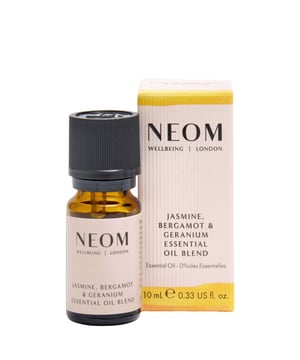 Experience the uplifting power of Neom Wellbeing's Essential Oil Blend to enhance your mood. This blend features honey-like Jasmine, refreshing Bergamot, and soothing Geranium, transporting you to a serene summer garden. Perfect for use with the Wellbeing Perfume Pod, add 5 drops to your bath or mix 1 to 2 drops with a base oil for a calming massage. Neom Wellbeing is a Certified B Corporation committed to ethical practices and making a positive impact on the planet. Elevate your wellbeing routine with this delightful blend.