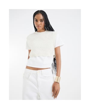 Crew neckline, Short sleeves, Double layered, Crochet, Tie detailAbout the brandFASHION IS OUR DNARiver Island is an icon of the British high street. Inspired by the latest trends and our heritage style archives, we've been serving style and leading trends for over sixty years.We make fashion for real people with real lives, who want to look real good. Because life's a celebration - let's dress for it.