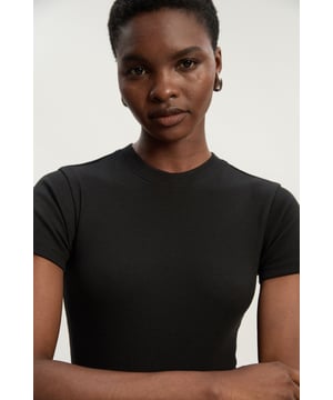 Compact Jersey Ribbed T-Shirt