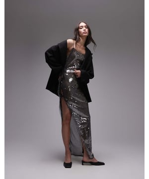Dresses by Topshop This is Topshop Square neck Fixed straps Boe details to side Side split Regular fitSold By: Asos