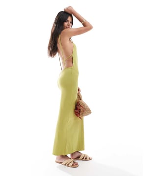Dresses by ASOS DESIGN With love, from ASOS Square neck Fixed straps Open back Bodycon fitSold By: Asos