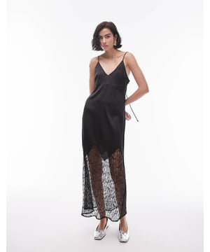 Dresses by Topshop This is Topshop V-neck Sleeveless style Lace insert Regular fitSold By: Asos