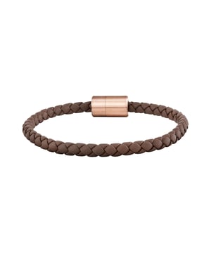 Feine Echtschmuckmarke - designed in Deutschland  Herren-Armband aus braun geflochtenem, olivenblattgegerbtem Leder und einem Edelstahl-Magnetverschluss. Das Armband ist ca. 21cm lang. Der Artikel wird in einer Schmuckverpackung geliefert.
