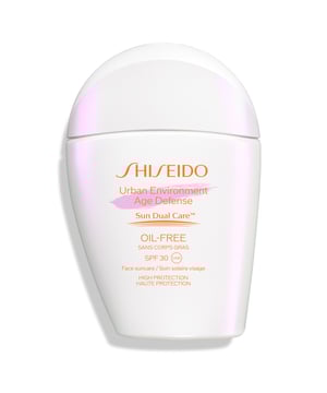 Experience superior sun protection with Shiseido Urban Environment Age Defense Oil-Free Sunscreen SPF30. This dual-action sunscreen shields your skin from harmful UV rays while nourishing it with essential skincare ingredients. Its lightweight formula is ideal for daily wear. Powered by advanced Shiseido technology, it combats the damaging effects of sun exposure and pollution. Enriched with Spirulina essence and black tea extract, it delivers potent antioxidants and enhances your skin's resilience. Apply every morning after your skincare regimen for optimal protection.