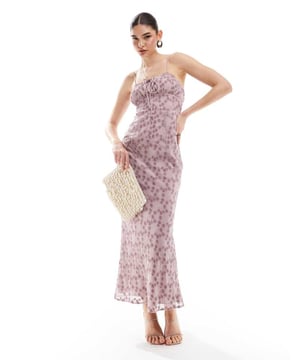 Dresses by ASOS DESIGN When the dress code means a dress Floral design Fixed straps Tie detail Slim fitSold By: Asos