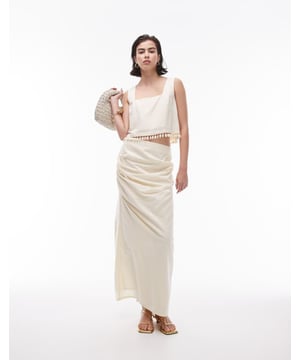 Skirts by Topshop Part of a co-ord set Top sold separately Plain design High rise Kick split Regular fitSold By: Asos