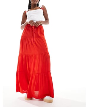 Skirts by Miss Selfridge We like your style Tiered design High rise Elasticated waistband Regular fitSold By: Asos