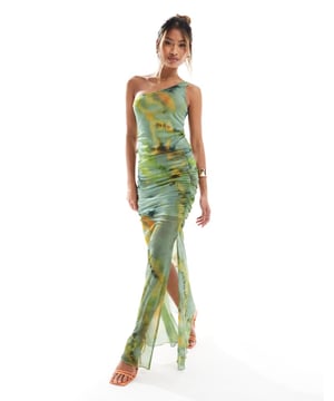 Skirts by ASOS DESIGN Part of a co-ord set Top sold separately Tie-dye design High rise Elasticated waist Ruched sides Side split Slim fitSold By: Asos