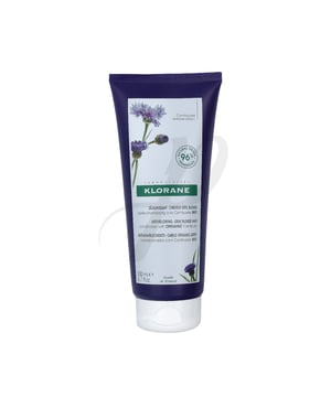 A LA CENTAUREA BIO Acondicionador Antiamarilleo para Cabello Gris y Rubio de KLORANE. Hemos elegido la centaurea BIO por su riqueza en cianocentaureína, un pigmento vegetal de tonalidades azuladas que se utiliza de forma tradicional para otorgar un brillo plateado al cabello blanco o gris. Gracias a sus propiedades desenredantes, la fórmula del acondicionador antiamarillo con centaurea BIO de Klorane ofrece a tu cabello un sutil matiz frío. Suave y fácil de peinar, realza la auténtica belleza y el brillo natural de tu cabello.