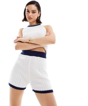 Shorts by ASOS DESIGN Part of a co-ord set Vest sold separately Elasticated waistband Contrast tipping Slim fitSold By: Asos