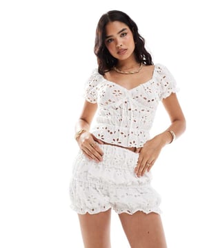 Shorts by ASOS DESIGN Part of a co-ord set Top sold separately Regular rise Elasticated waistband Ruched design Regular fitSold By: Asos