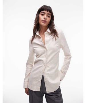 Tops by Topshop This is Topshop Stripe design Spread collar Button placket Long sleeves Buttoned cuffs Slim fitSold By: Asos