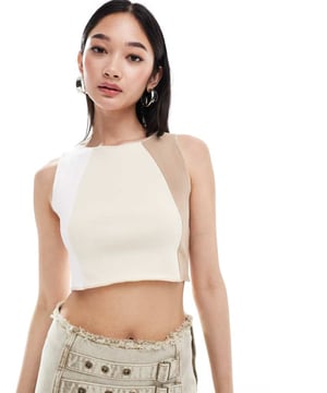 Tops by Denim Project Cos your jeans deserve a nice top Round neck Sleeveless style Cropped length Regular fitSold By: Asos