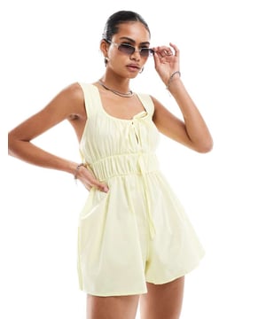 Jumpsuits & Playsuits by Reclaimed Vintage  Scoop neck Tie front Sleeveless style Regular fitSold By: Asos