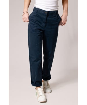 These timeless cotton-rich chinos are a smart-casual essential. Garment dyed for an authentic washed look, with side tape for utility styling. Tapered leg shape, in an ankle-grazer length with neat rolled cuffs. Added stretch ensures comfort. Slanted pockets at the front, plus an extra pocket at the back, for useful storage.

Short 26" | Reg 28" | Long 30" Inside Leg.