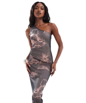 Dresses by ASOS DESIGN BNO, here you come Floral design One-shoulder style Ruched side Slim fitSold By: Asos