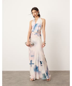 Dresses by ASOS EDITION Double-tap worthy Floral design Cowl neck Sleeveless style Open back Slim fitSold By: Asos
