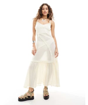 Dresses by Collusion  V-neck Cross-back straps Lace-up back Regular fitSold By: Asos