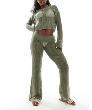 Trousers & Leggings by ONLY Part of a co-ord set Trousers sold separately Regular rise Folded waistband Flared skinny fitSold By: Asos
